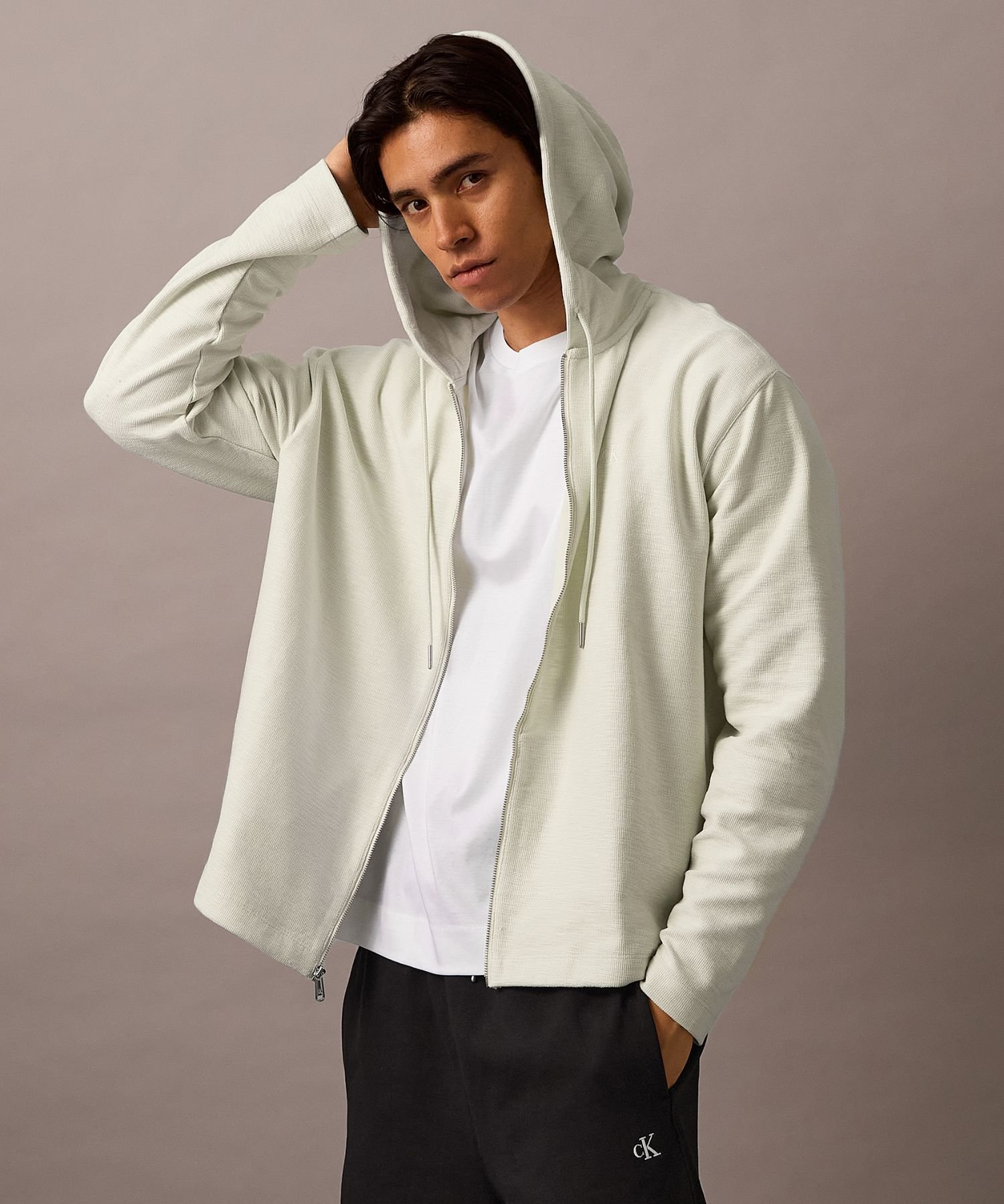 Calvin Klein Jeans (M)【公式ショップ】 カルバンクライン CONCEPT 1 ジップアップ フーディー Calvin Klein Jeans 4RC262G カルバン・クライン トップス パーカー・フーディー グリーン【送料無料】