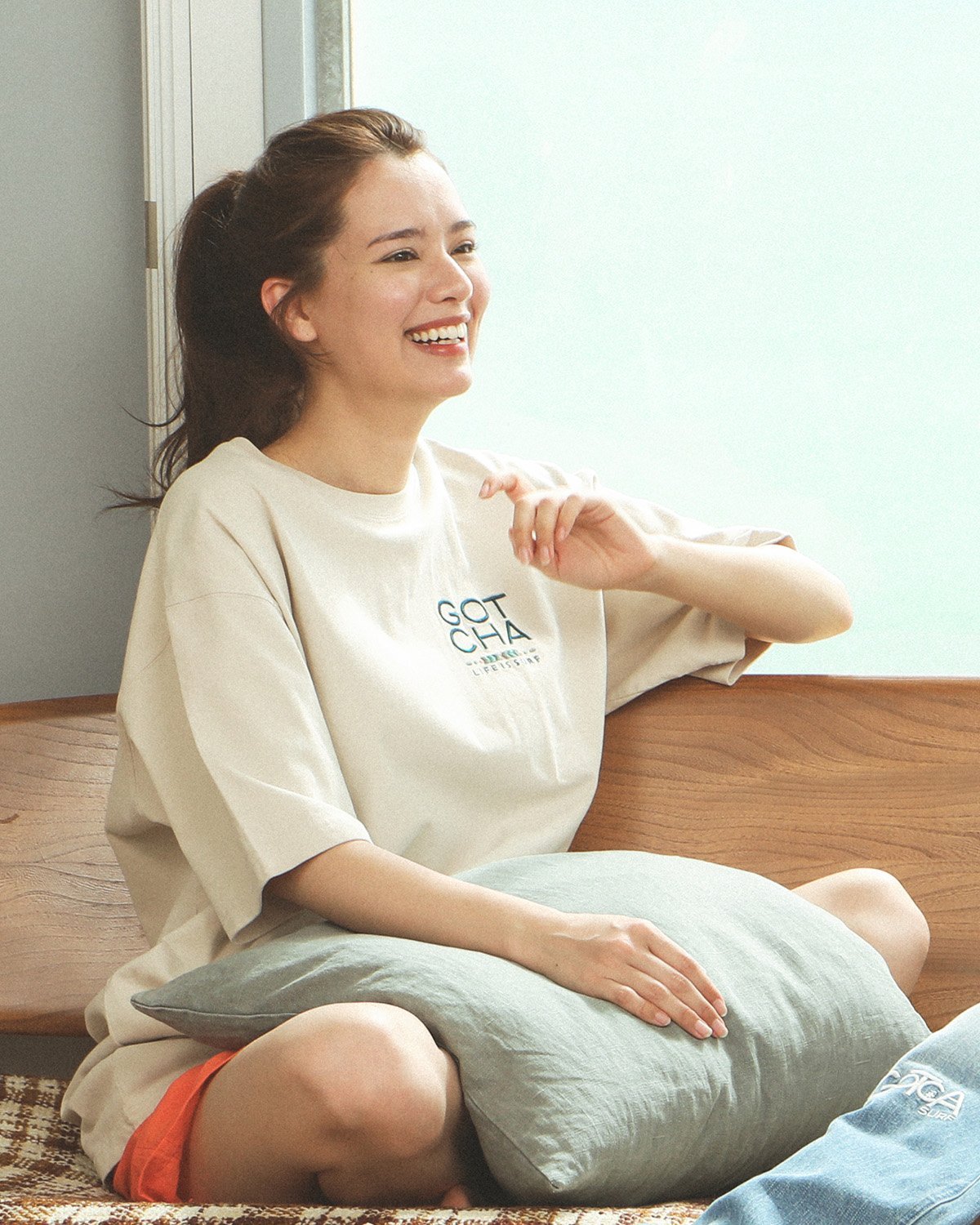 GOTCHA GOTCHA (ガッチャ) コアライン ネイティブ ロゴ T ガッチャ トップス カットソー・Tシャツ ベージュ グリーン ホワイト【送料無料】