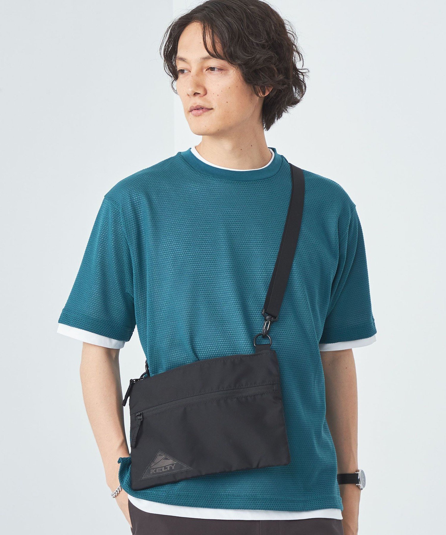 green label relaxing バッグ メンズ UNITED ARROWS green label relaxing 【別注】＜KELTY＞GLR アーバン フラットポーチ ユナイテッドアローズ グリーンレーベルリラクシング バッグ その他のバッグ ブラック ブルー【送料無料】