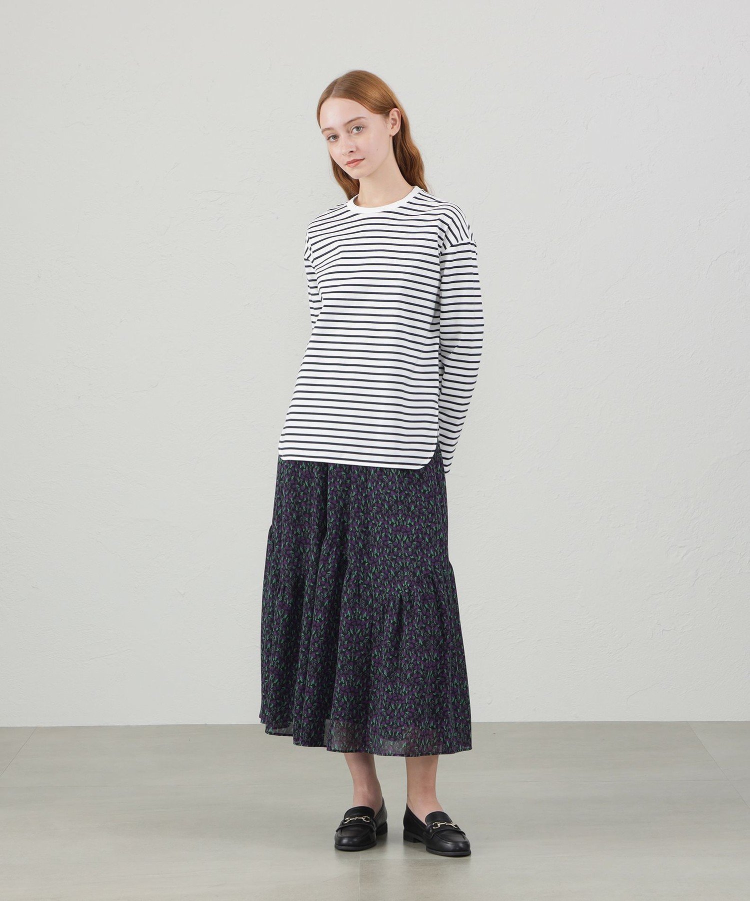 【SALE／16%OFF】MACKINTOSH PHILOSOPHY Snowblue Garden ランダムティアードスカート マッキントッシュ フィロソフィー スカート その他のスカート パープル イエロー【送料無料】