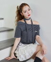 one after another NICE CLAUP ねじりオフショルT/チョーカーセット ワンアフターアナザー ナイスクラップ トップス その他のトップス...