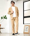 CavariA CavariA リネンジャケット+イージーパンツ シルバーバレット スーツ・フォーマル セットアップスーツ ネイビー ベージュ グレー カーキグ...