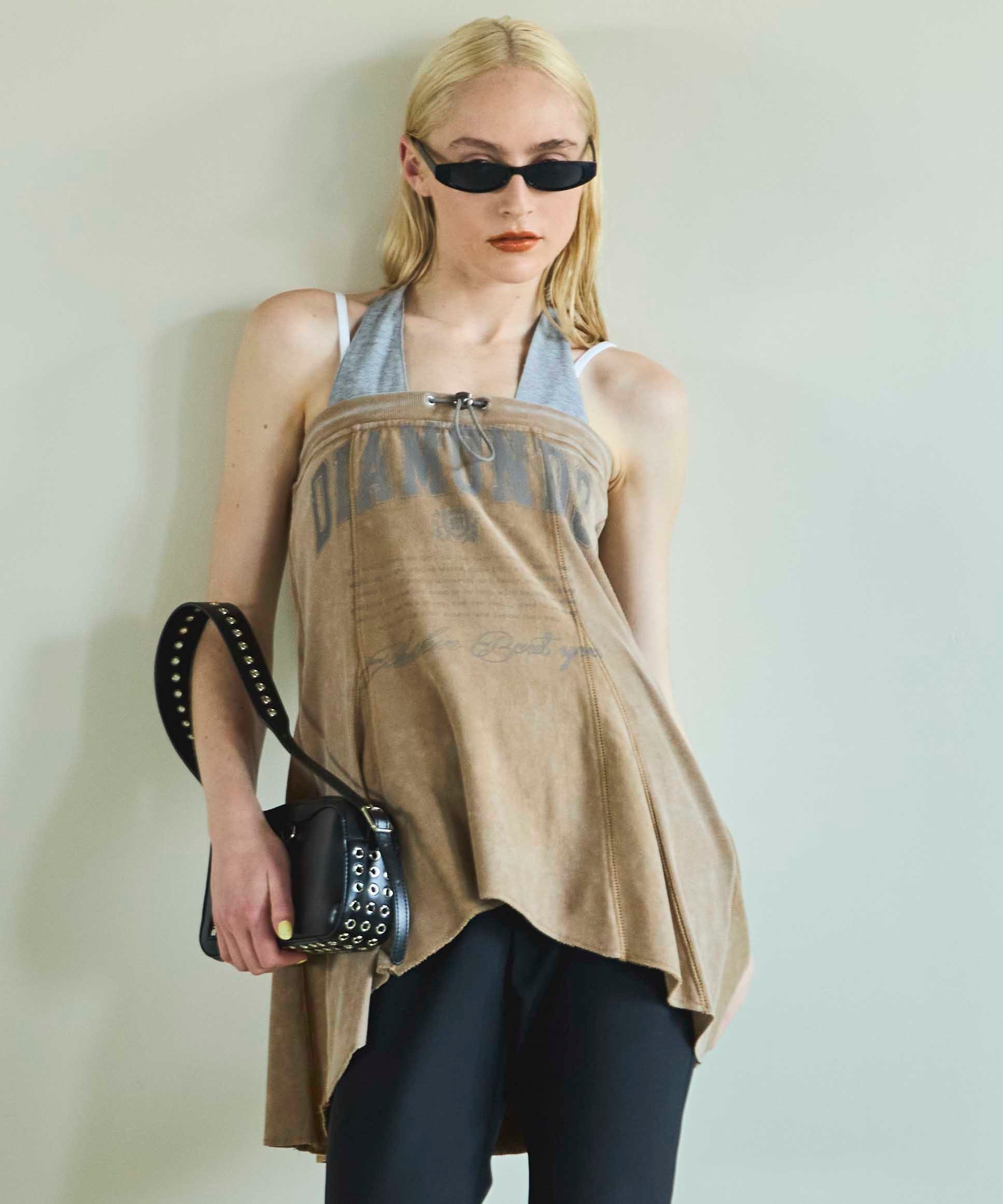 MAISON SPECIAL 2way DIAMONDS Printed Bear Top メゾンスペシャル トップス カットソー・Tシャツ ブラック