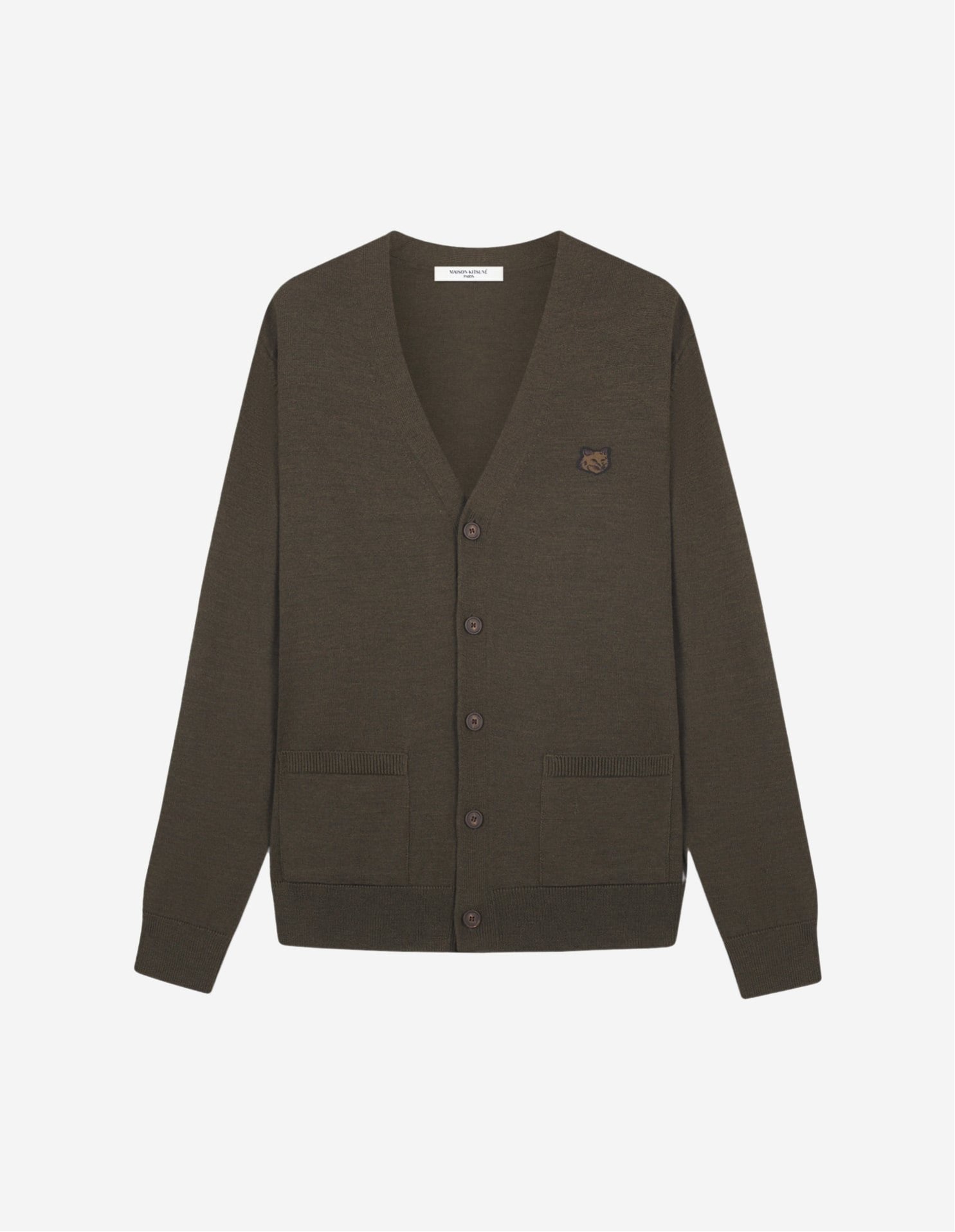 【SALE／35%OFF】Maison Kitsune 【公式】Maison Kitsune FOX HEAD PATCH REGULAR CARDIGAN メゾン キツネ アーカイブス トップス カーディガン カーキグリーン【送料無料】