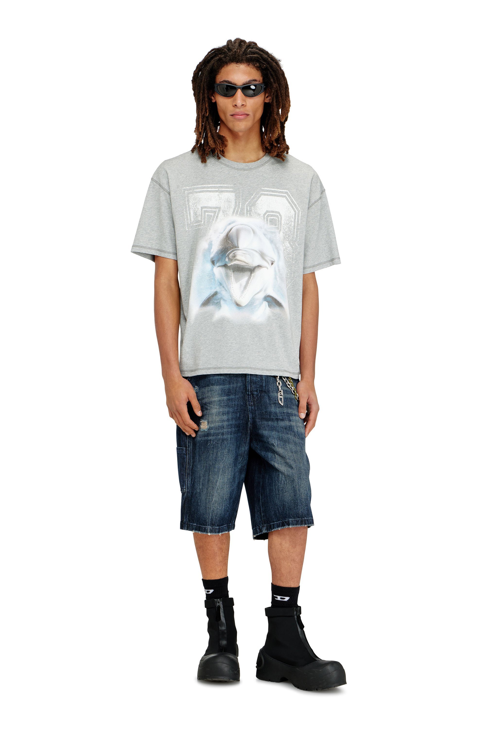 メンズ Tシャツ T-BOXT-DOLPHIN ディーゼル トップス カットソー・Tシャツ グレー