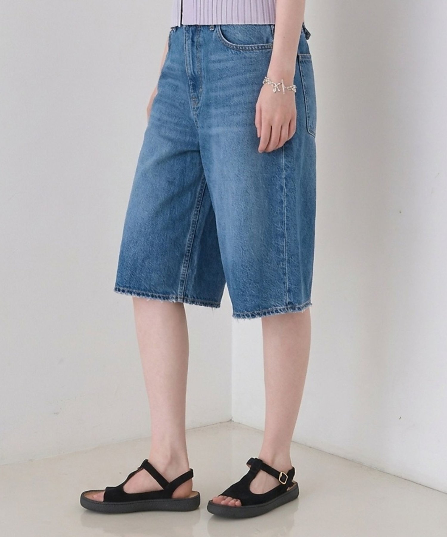Rouge vif la cle 【upper hights/アッパーハイツ】THE LIAM SHORT デニム ルージュ・ヴィフ ラクレ パンツ ジーンズ・デニムパンツ ブルー