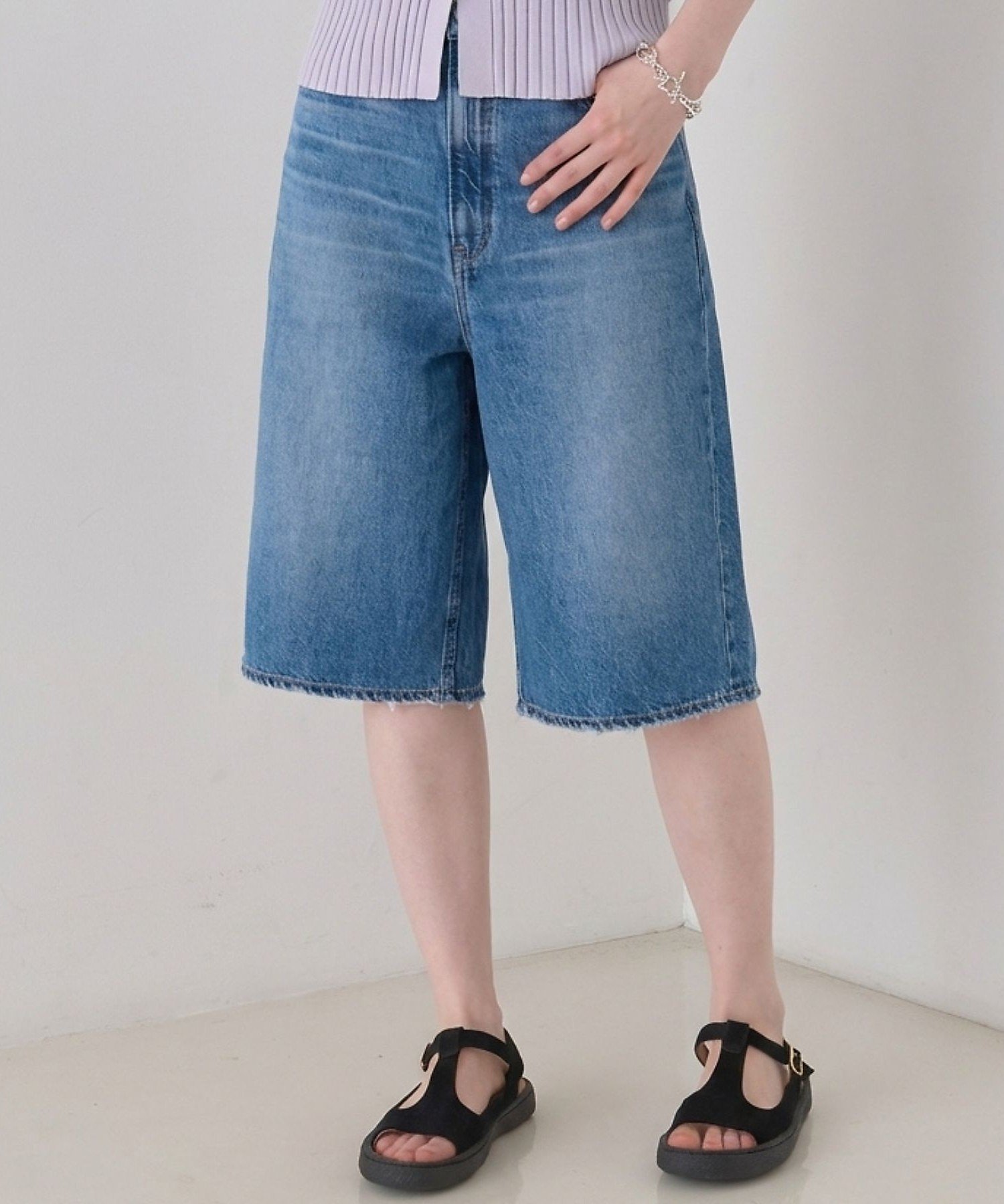 Rouge vif la cle 【upper hights/アッパーハイツ】THE LIAM SHORT デニム ルージュ・ヴィフ ラクレ パンツ ジーンズ・デニムパンツ ブルー