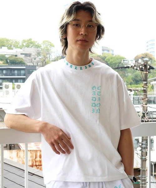 GA Color 刺繍&Print S/S Tee(MENS) ジャックローズ トップス カットソー・Tシャツ ブラック ホワイト