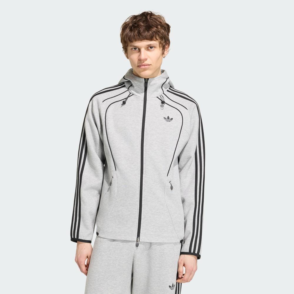 adidas 【公式】アディダス adidas 返品可 スペーサー チームガイスト 26 カットライン フルジップ パーカー アディダス トップス パーカー・フーディー グレー【送料無料】
