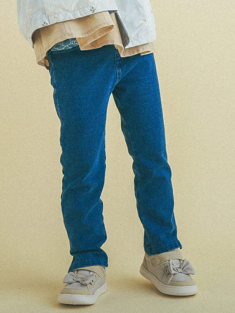 【SALE／30%OFF】SLAP SLIP 花 レース スリット ニット ロングパンツ (80~130cm) ベベ オンライン ストア パンツ その他のパンツ ベージュ ブルーのサムネイル