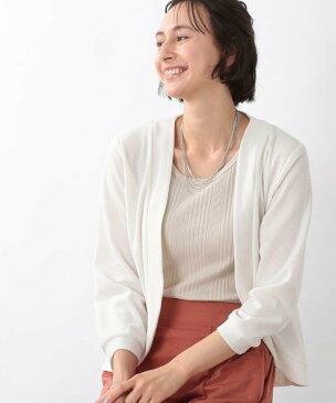 【SALE/30%OFF】SHOO・LA・RUE 【UV】七分袖ボレロカーディガン シューラルー ニット カーディガン ホワイト グリーン ベージュ ネイビー