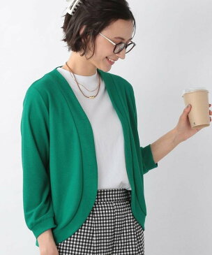 【SALE/30%OFF】SHOO・LA・RUE 【UV】七分袖ボレロカーディガン シューラルー ニット カーディガン ホワイト グリーン ベージュ ネイビー