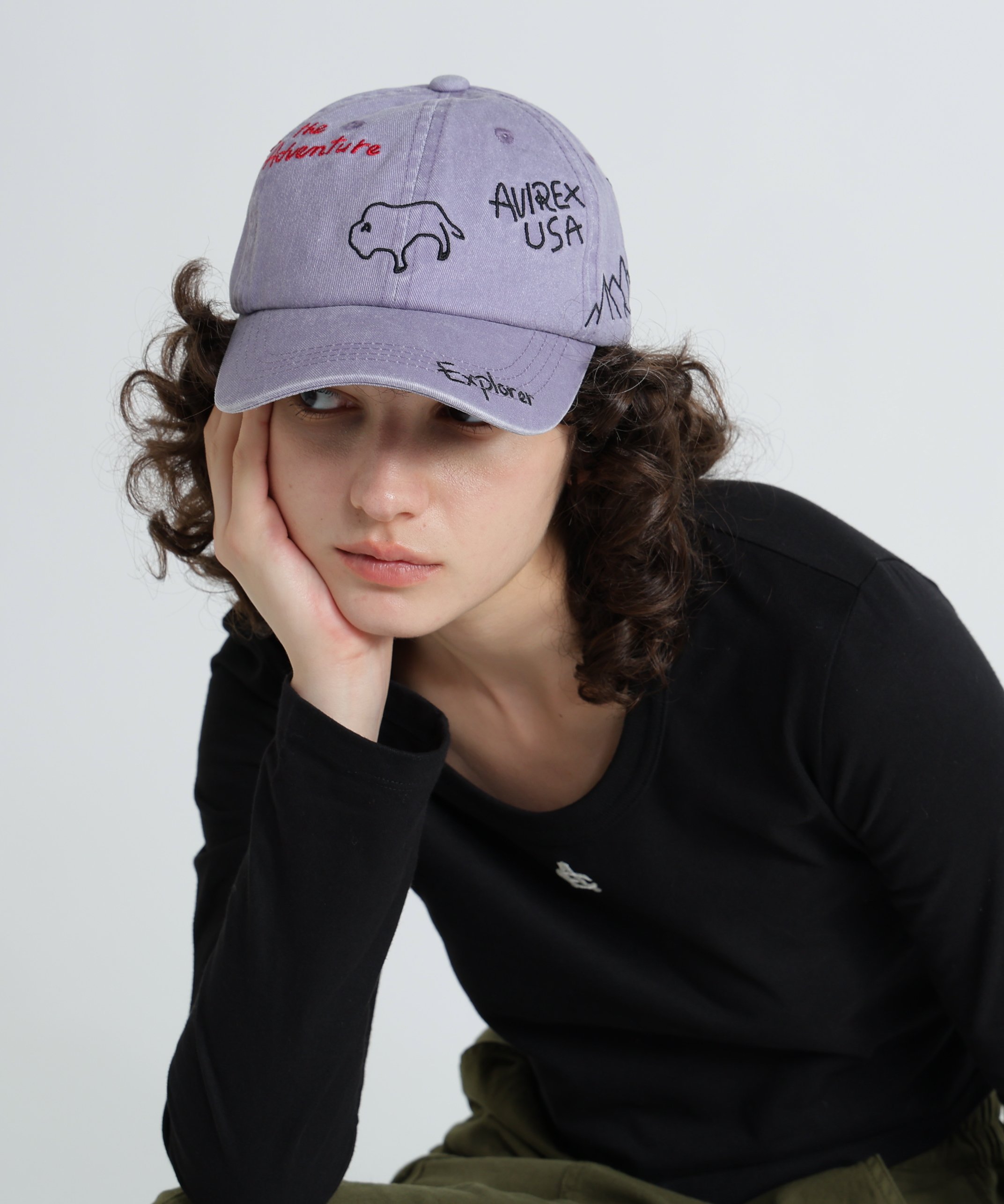 AVIREX PATTARN FADE WASH CAP/パターンフェイドウォッシュキャップ アヴィレックス 帽子 その他の帽子 ベージュ グレー パープル【送料無料】