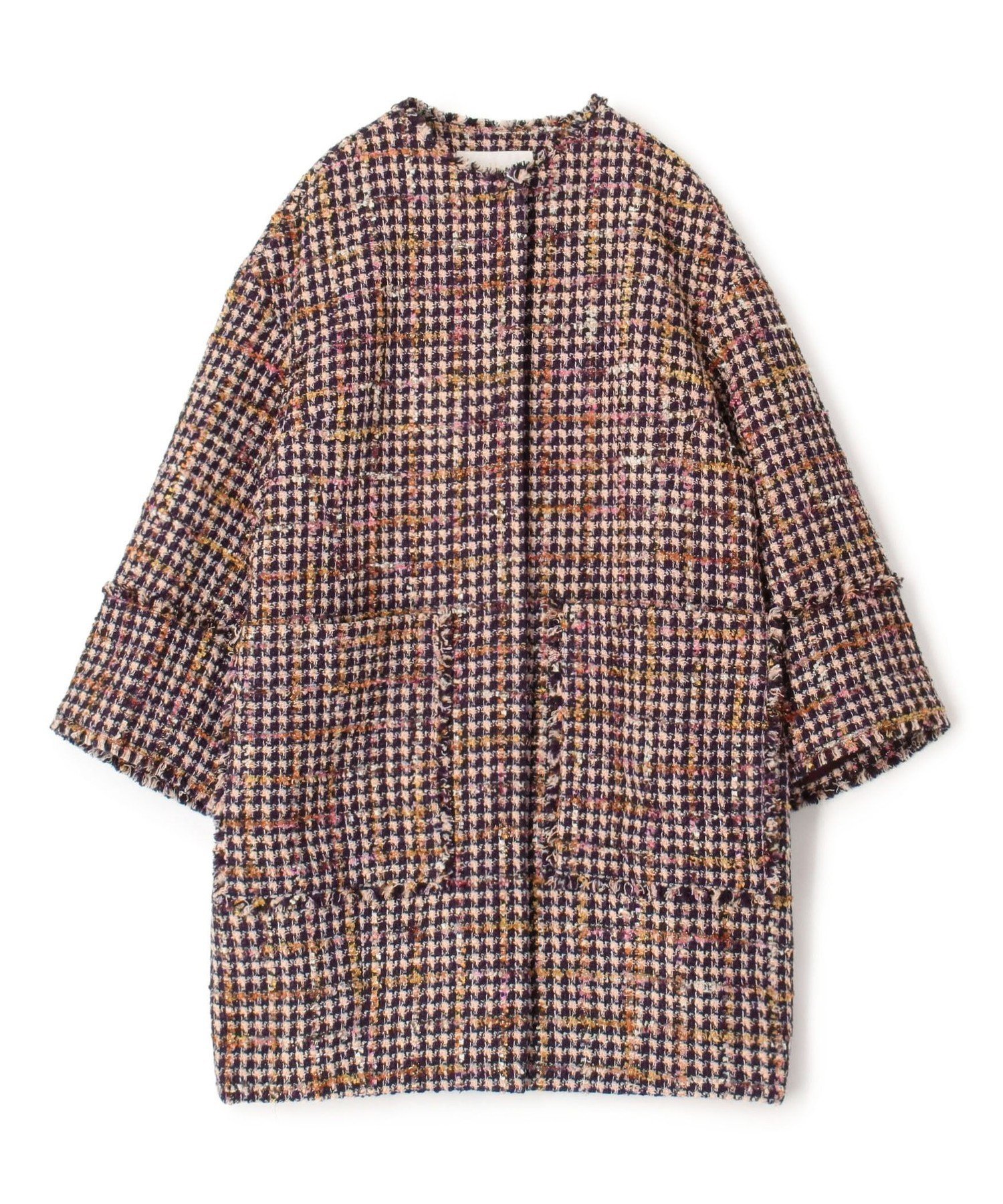 Ballsey フィルムヤーンツイード コクーンコート トゥモローランド ジャケット・アウター その他のジャケット・アウター ピンク【送料無料】のサムネイル