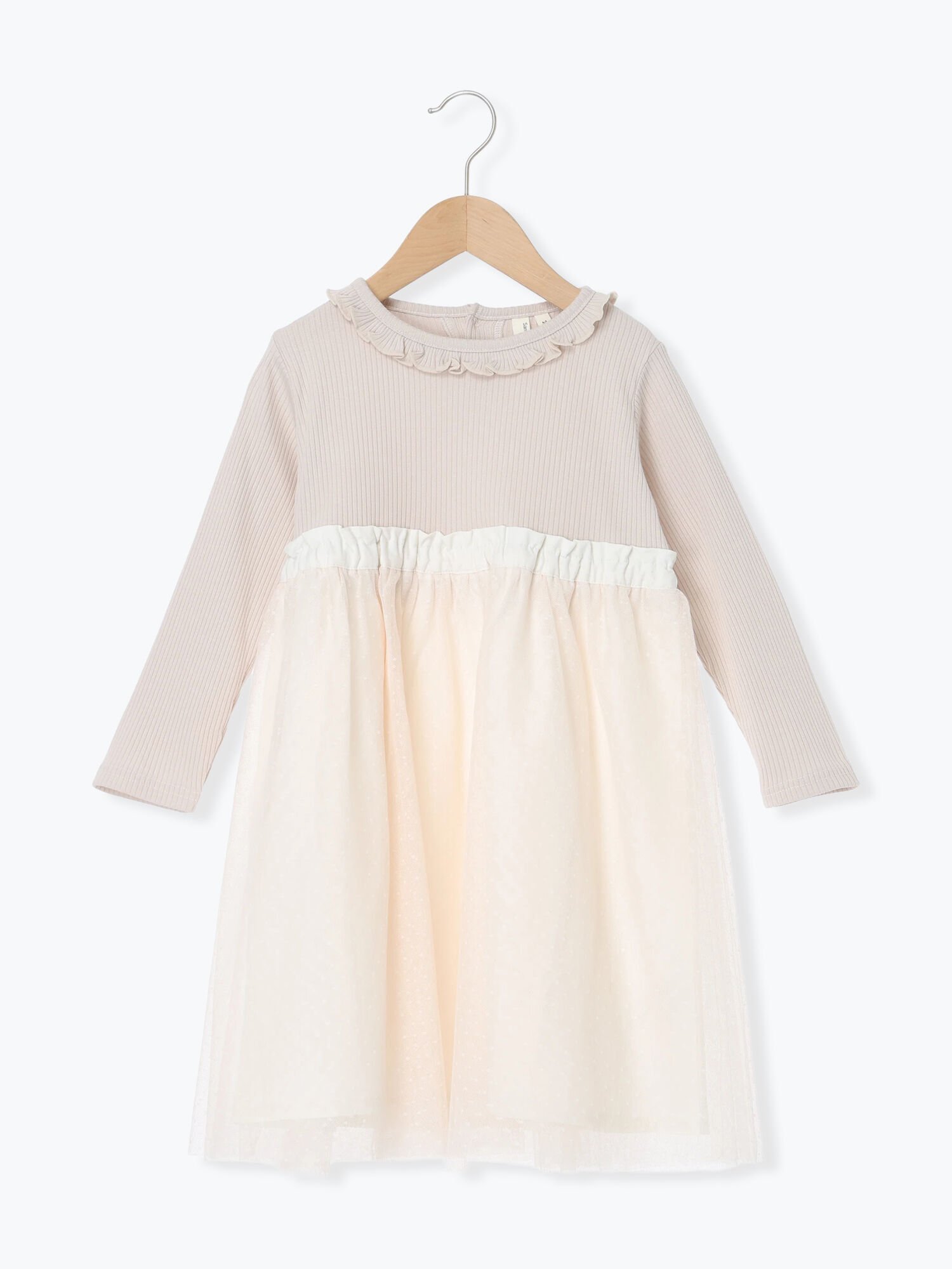 Samansa Mos2 Lagom チュールドッキングワンピース サマンサモスモス ワンピース・ドレス ワンピース ベージュ ネイビー【送料無料】のサムネイル