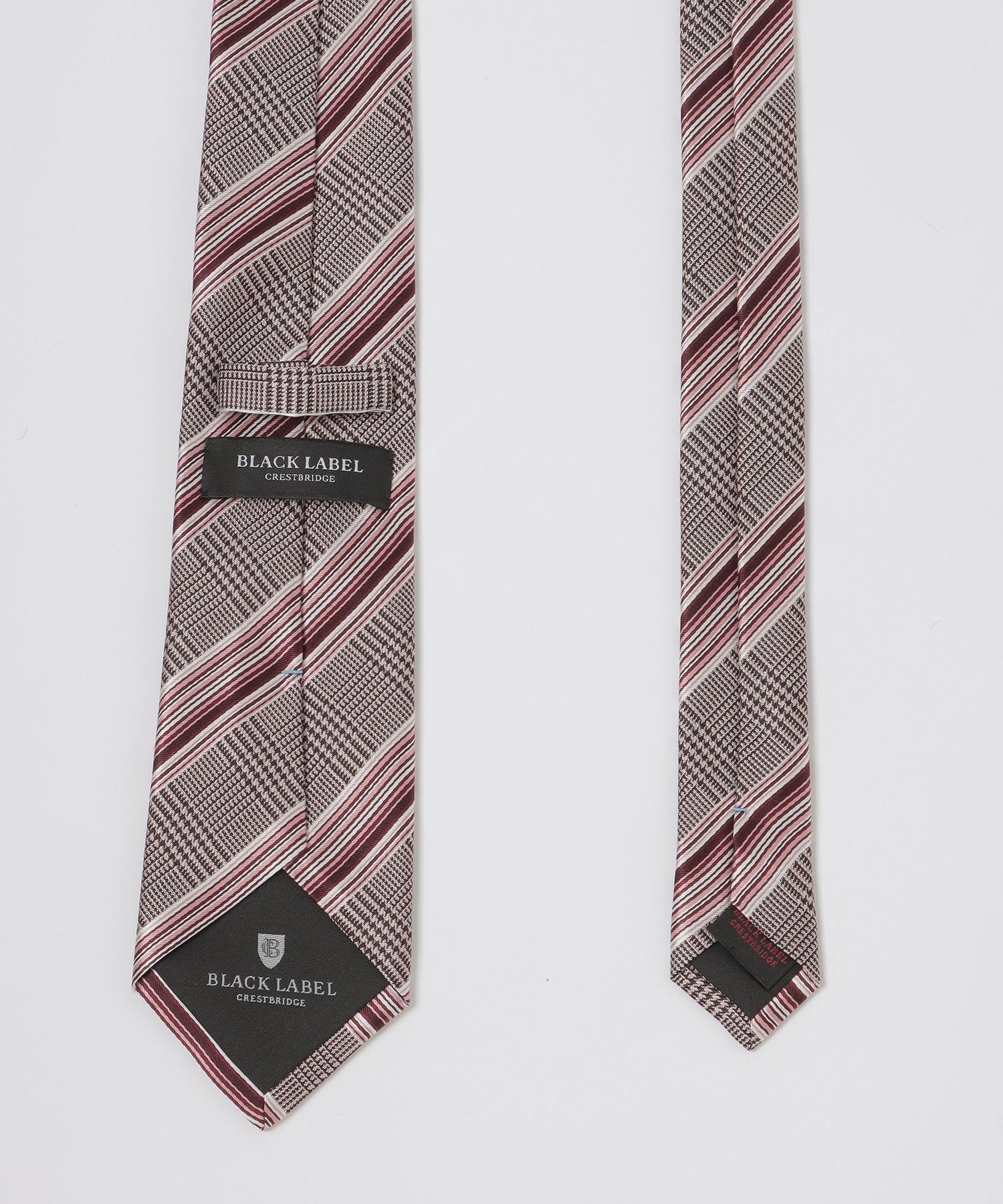 BLACK LABEL CRESTBRIDGE グラデーションペーングレンチェックタイ ブルーレーベル / ブラックレーベル・クレストブリッジ スーツ・フォーマル ネクタイ・蝶ネクタイ ブルー レッド【送料無料】