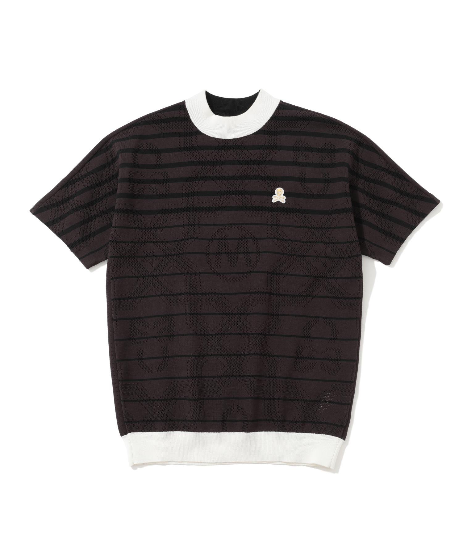 MARK & LONA Dominant Mesh Mock Knit ｜ MEN マークアンドロナ トップス ニット ブラウン【送料無料】