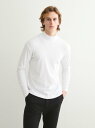 three dots Men's organic cotton knit turtle スリードッツ トップス カットソー・Tシャツ ホワイト ブラック ブルー ネイビー【送料..