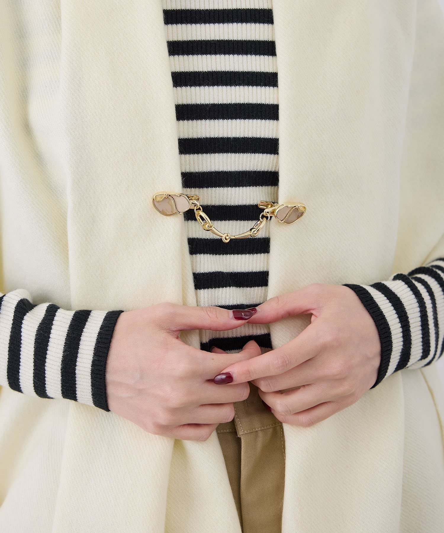【SALE／20%OFF】ROPE' PICNIC PASSAGE デザインストールクリップ ロペピクニック アクセサリー・腕時計 ブローチ・コサージュ・バッジ ホワイト