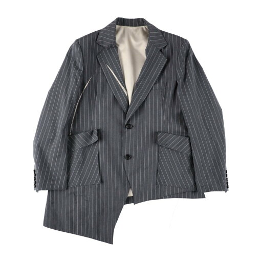sulvam 【25SS】<sulvam>ストライプスラッシュオーバージャケット サルバム ジャケット・アウター テーラードジャケット・ブレザー グレー【送料無料】 sulvam 【25SS】<sulvam>ストライプスラッシュオーバージャケット サルバム ジャケット・アウター テーラードジャケット・ブレザー グレー【送料無料】