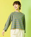 Jocomomola Punto ドットジャカードカットソー ホコモモラ トップス カットソー・Tシャツ グリーン パープル【送料無料】