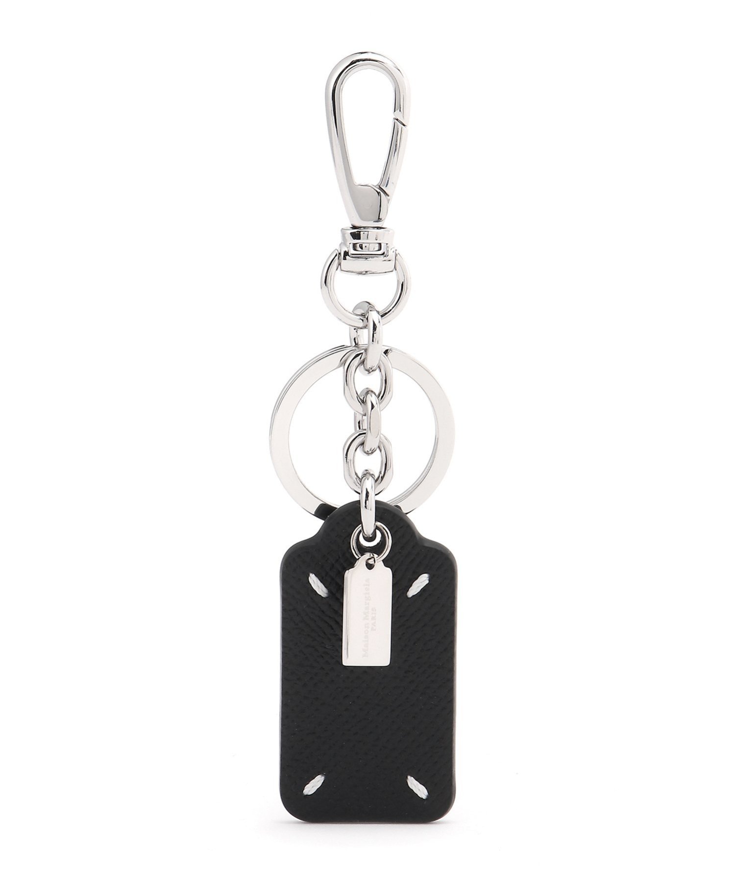 Maison Margiela 4ステッチ キーリング メゾンマルジェラ ファッション雑貨 チャーム・キーチェーン ブラック【送料無料】