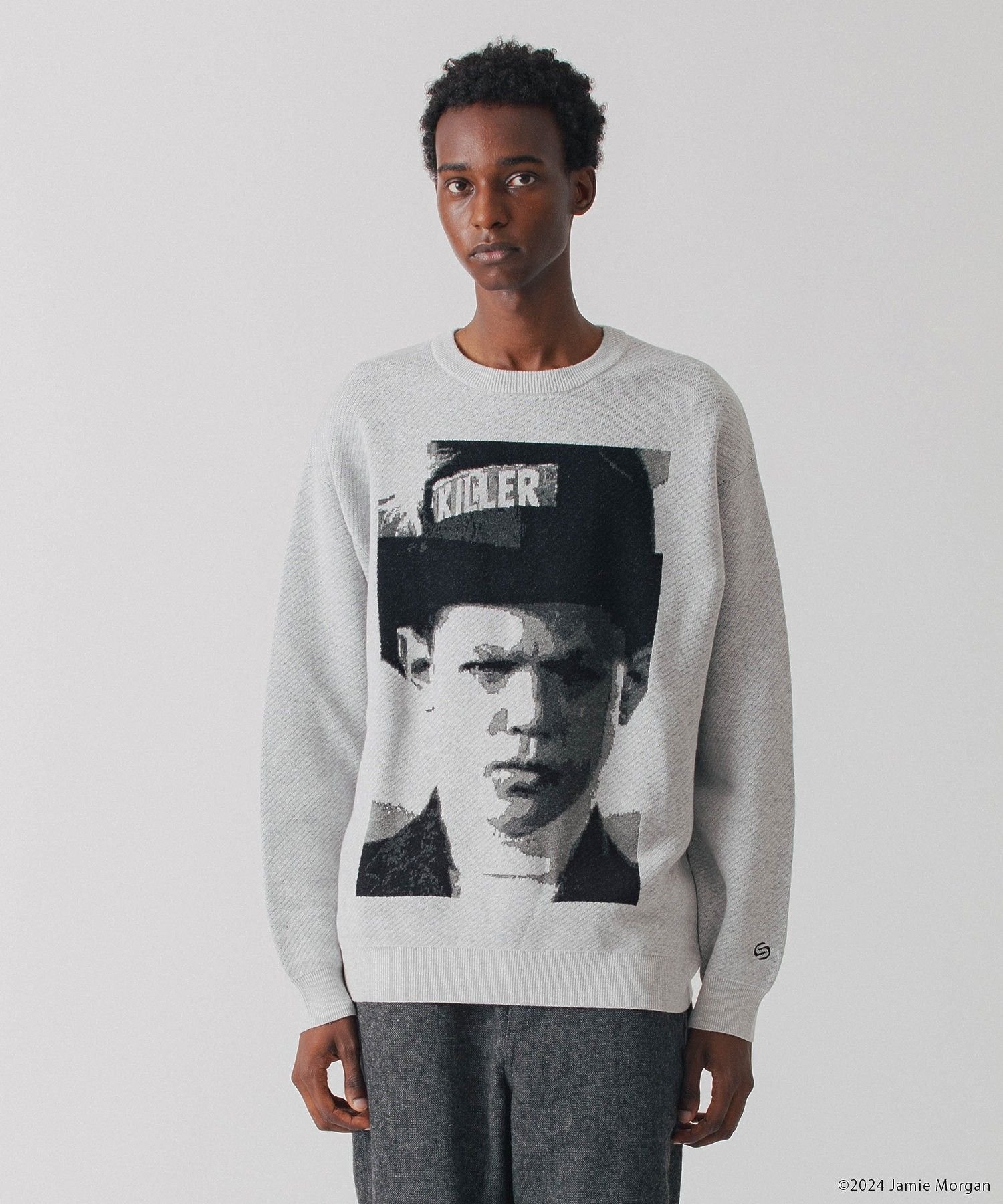 【SALE／40%OFF】SILAS SILAS x JAMIE MORGAN DOUBLE JACQUARD SWEATER サイラス トップス ニット ブラック ホワイト【送料無料】