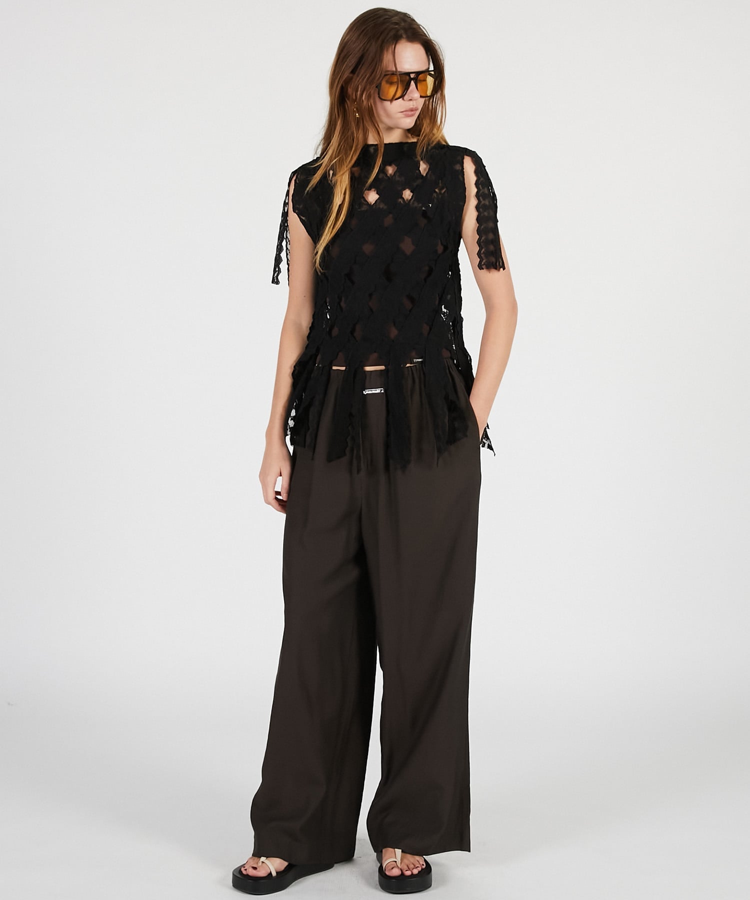 PRANK PROJECT シャドーストライプラウンジパンツ / Shadow Stripe Lounge Pants プランク プロジェクト パンツ その他のパンツ ブラウン【送料無料】