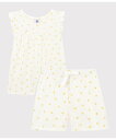 【SALE/20%OFF】PETIT BATEAU プリント半袖パジャマ プチバトー インナー・ルームウェア パジャマ ホワイト【送料無料】