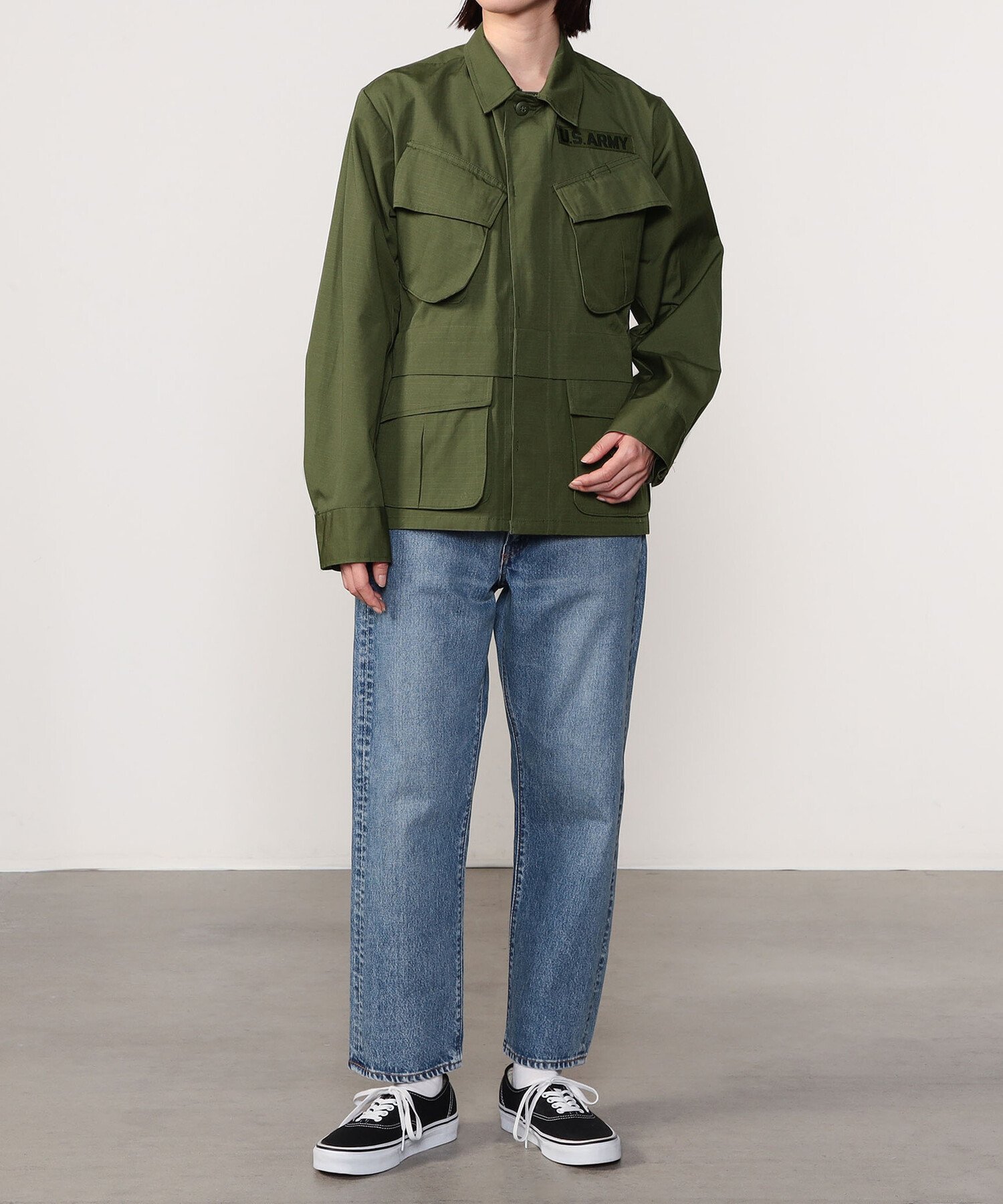 Bshop ANATOMICA ｜ リップストップ ジャングルファティーグジャケット WOMEN ビショップ ジャケット・アウター テーラードジャケット・ブレザー グリーン