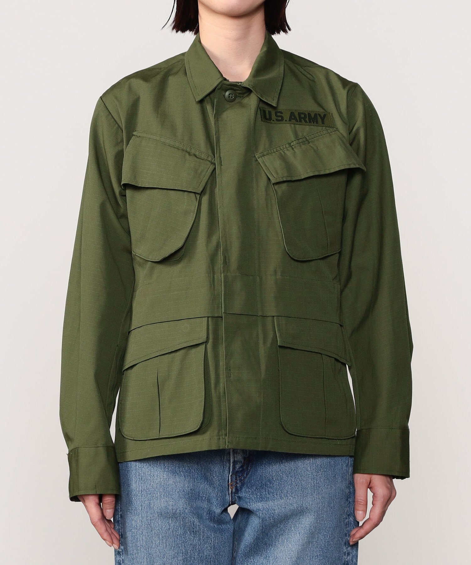 Bshop ANATOMICA ｜ リップストップ ジャングルファティーグジャケット WOMEN ビショップ ジャケット・アウター テーラードジャケット・ブレザー グリーン