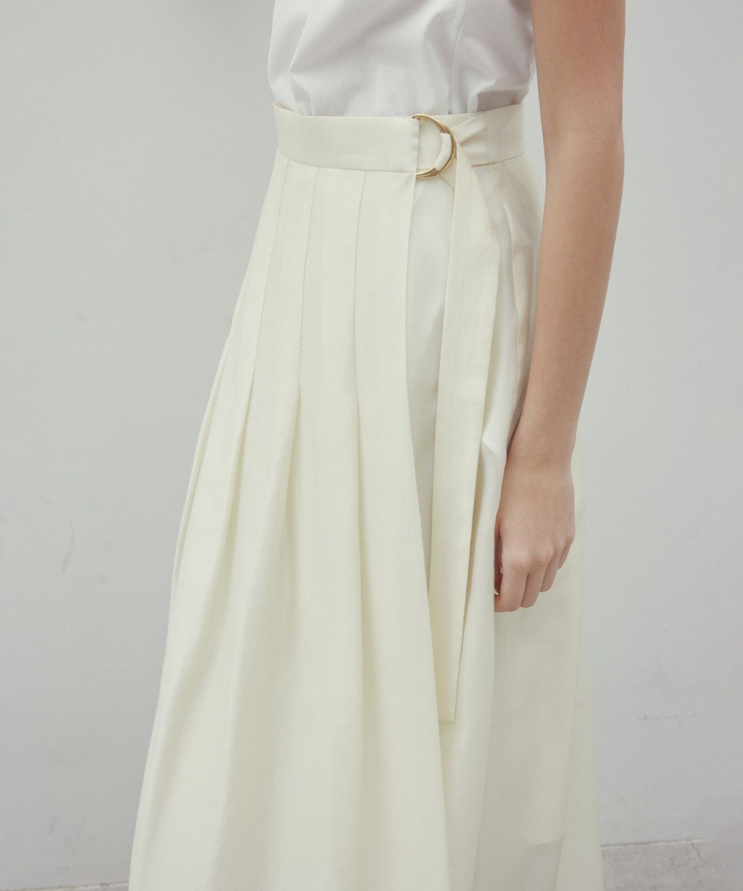 【SALE／30%OFF】BEIGE, 【洗える】CARINATA / ウエストタックラップスカート ベイジ, スカート ロング・マキシスカート ネイビー【送料無料】