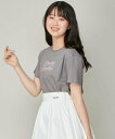 【SALE/30%OFF】JENNI love 【コットン100%】パールホットフィックスロゴTシャツ ジェニィオンラインショップ トップス カットソー・Tシャツ グレー ホワイト ブルー
