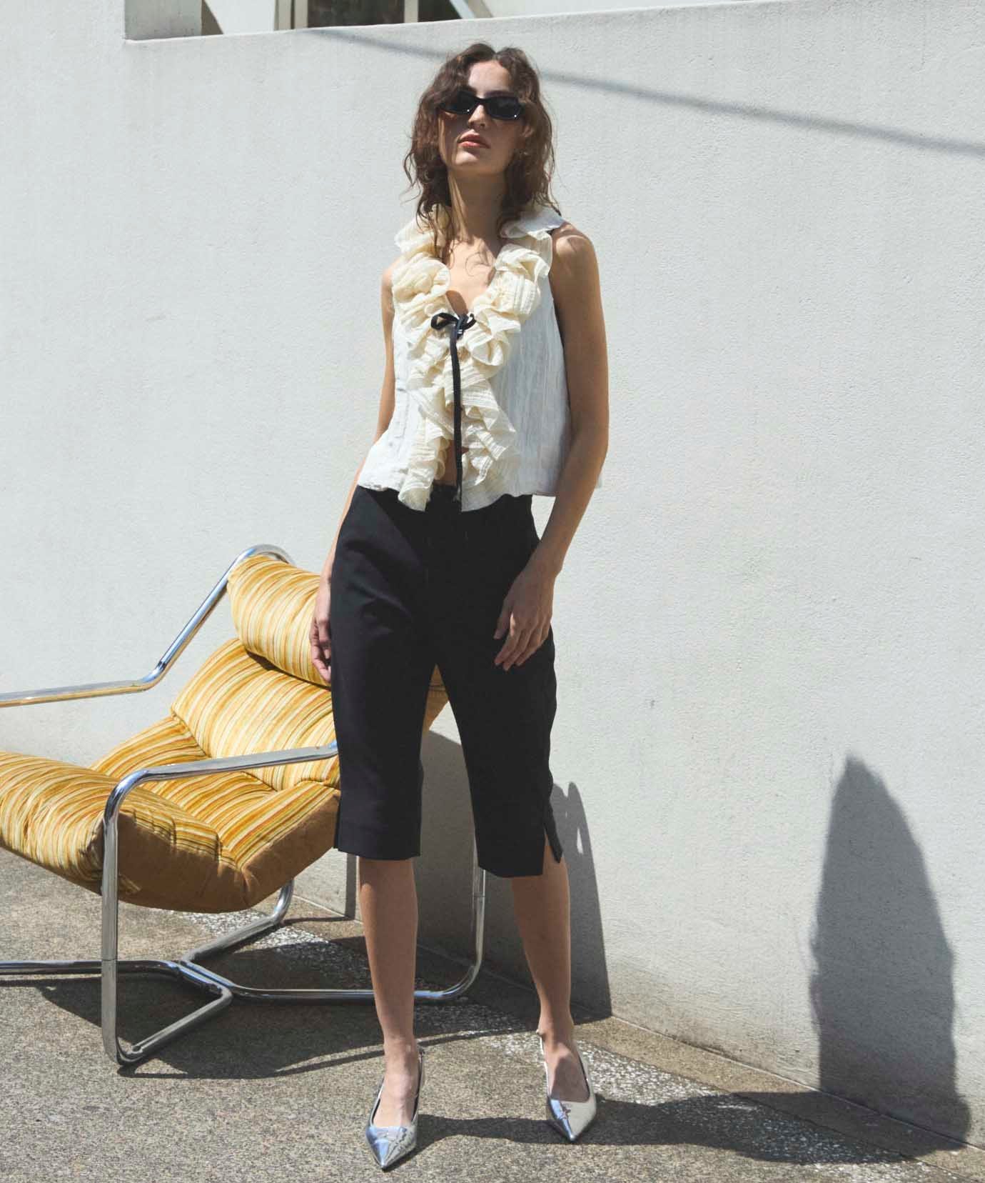 MAISON SPECIAL Sabrina Pants メゾンスペシャル パンツ その他のパンツ グレー ブラック