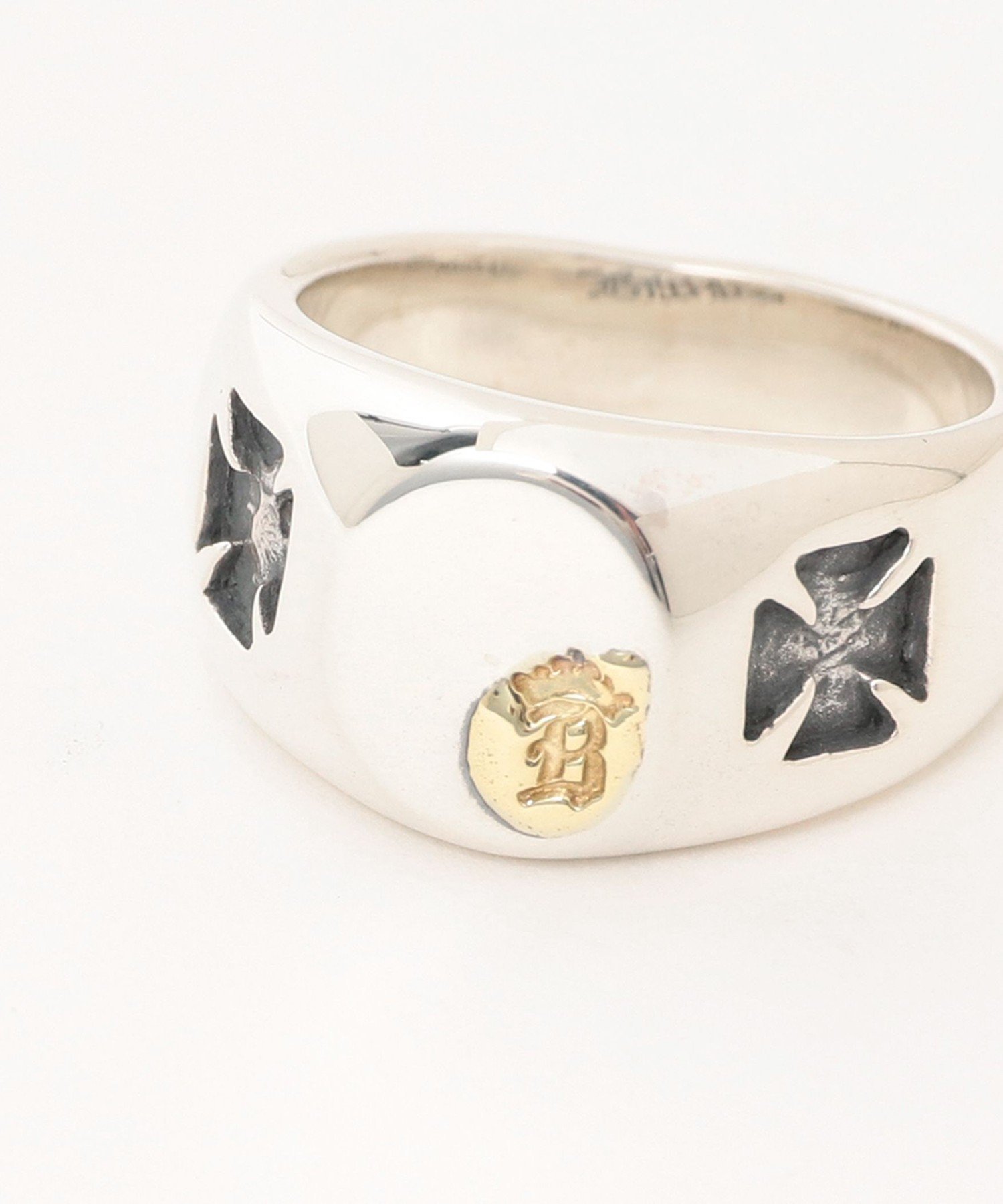 【EXCLUSIVE】Small Signet Ring with18k yellow gold ビームス メン アクセサリー・腕時計 リング・指輪 ゴールド