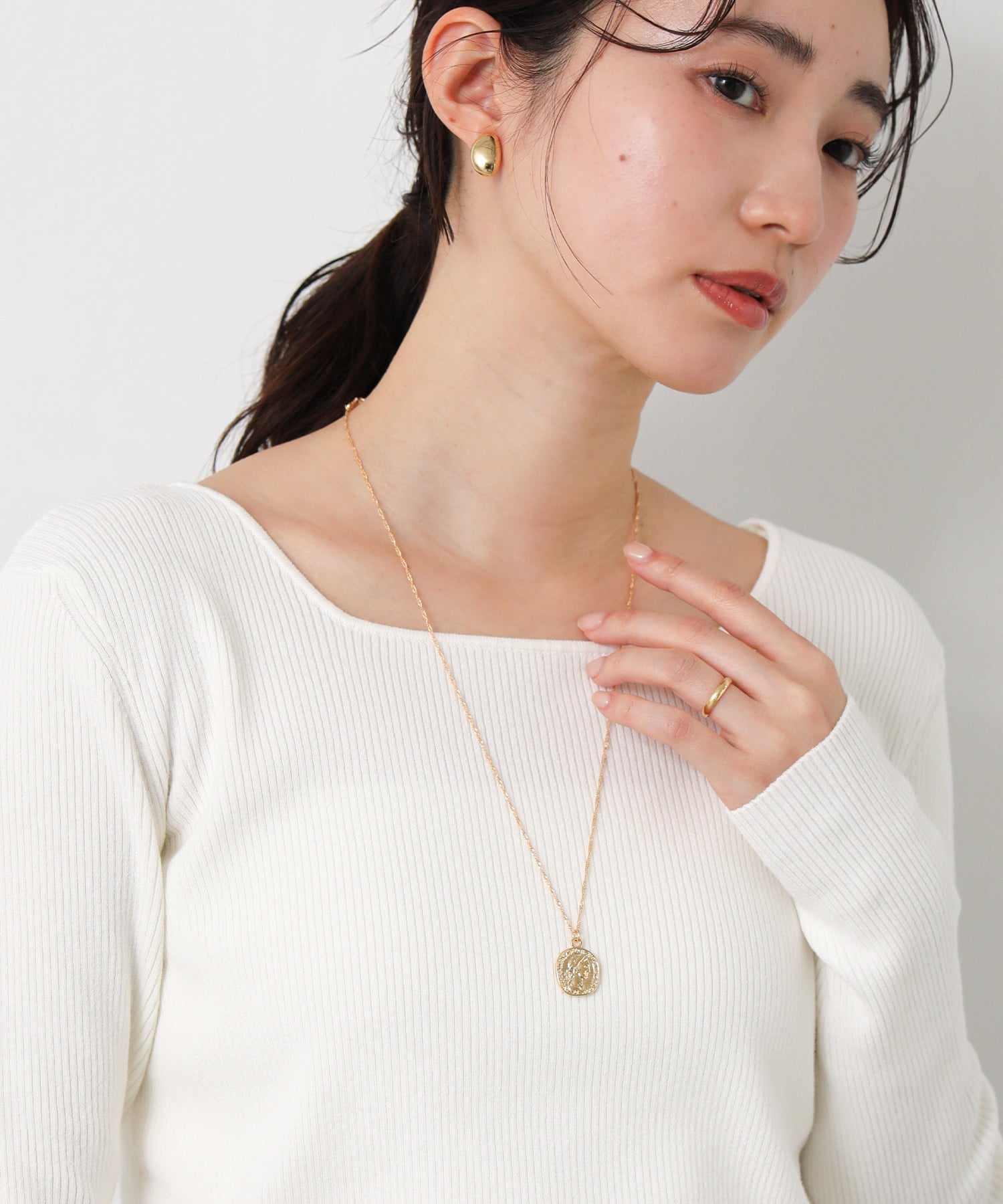 Gready Brilliant Gready Brilliant/(W)コインネックレス グレディブリリアン アクセサリー・腕時計 ネックレス ゴールド【送料無料】
