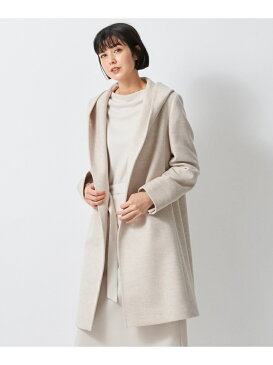 【SALE/30%OFF】23区 ウールアンゴラビーバー フーデッド コート ニジュウサンク コート/ジャケット コート/ジャケットその他 ネイビー ベージュ ブラウン【送料無料】