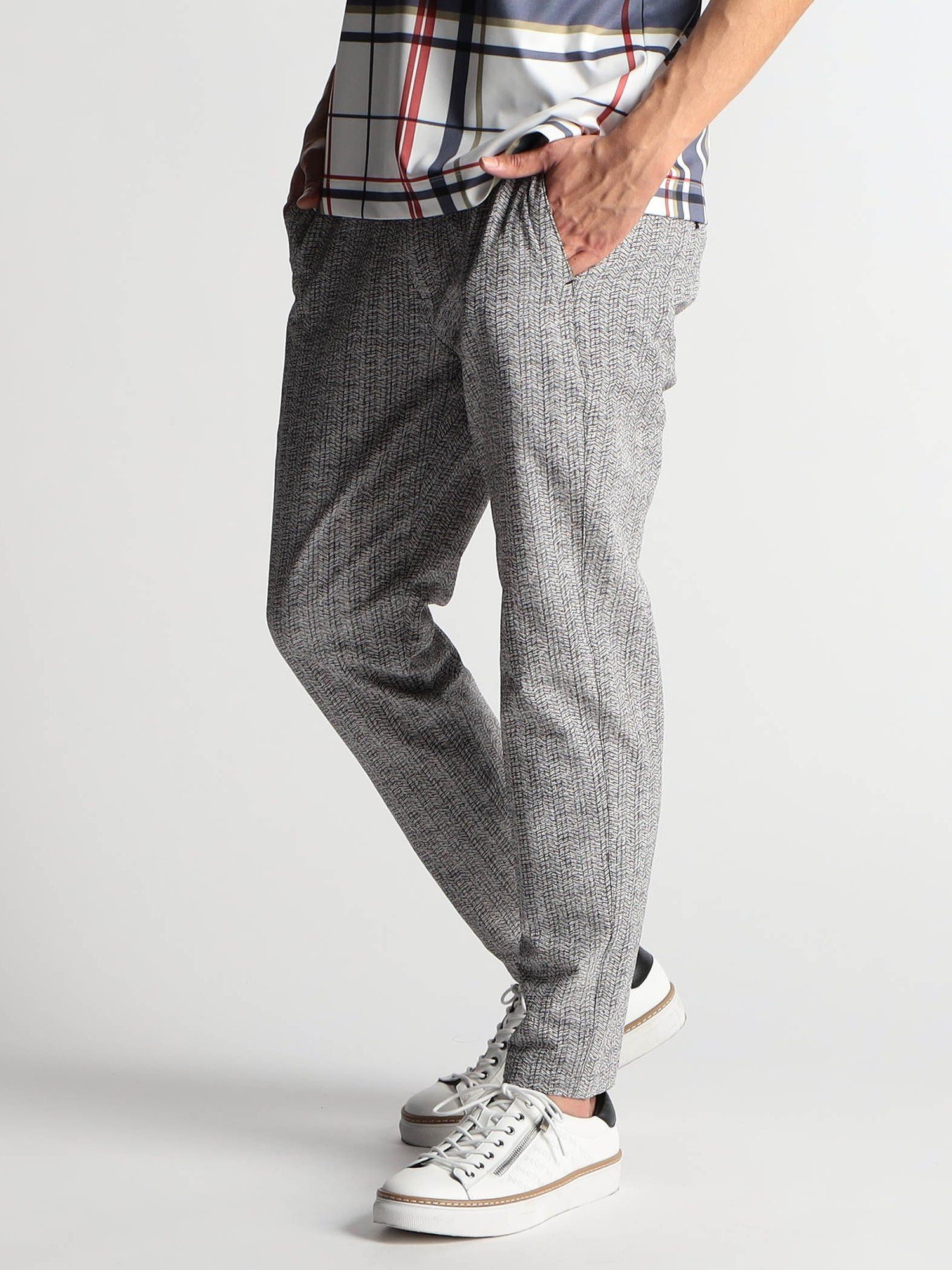 【SALE／55%OFF】NICOLE CLUB FOR MEN シアサッカーイージーパンツ ニコル パンツ その他のパンツ グレ..