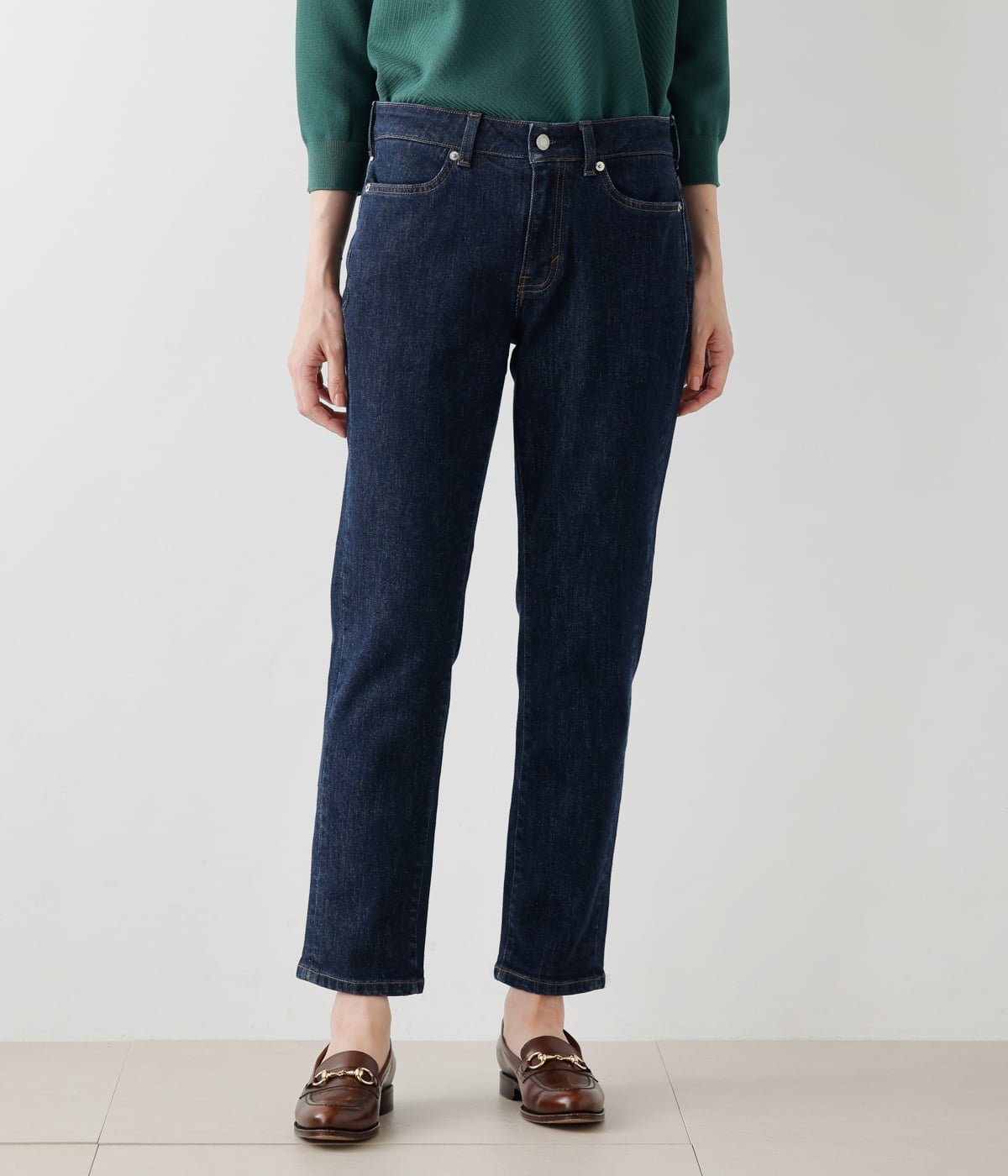 NEWYORKER WOMEN 【60th×コラボ】EDWIN 12オンスデニムパンツ ニューヨーカー パンツ ジーンズ・デニムパンツ ネイビー