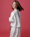 UNFILO L 【洗える/ストレッチ】BEAUTY FORM JERSEY クロップド トップス アンフィーロ トップス スウェット・トレーナー ネイビー ホ...