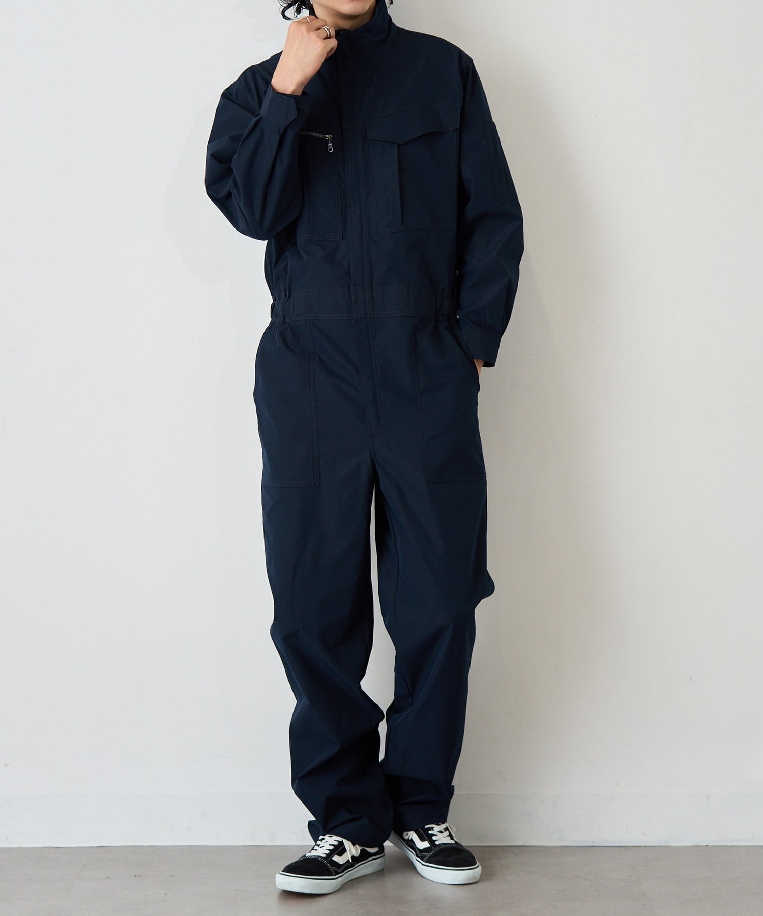 【SALE／51%OFF】FORECAST FORECAST/カジュアルジャンプスーツ 6786 セットアップセブン ジャケット・アウター レインコート ネイビー