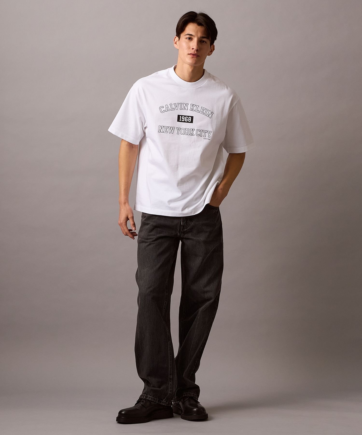 【SALE／30%OFF】Calvin Klein Jeans Calvin Klein Jeans/【公式ショップ】 カルバンクライン リラックスクルーネックバーシティTシャツ Calvin Klein Jeans 4RB846G カルバン・クライン トップス カットソー・Tシャツ ホワイト【送料無料】
