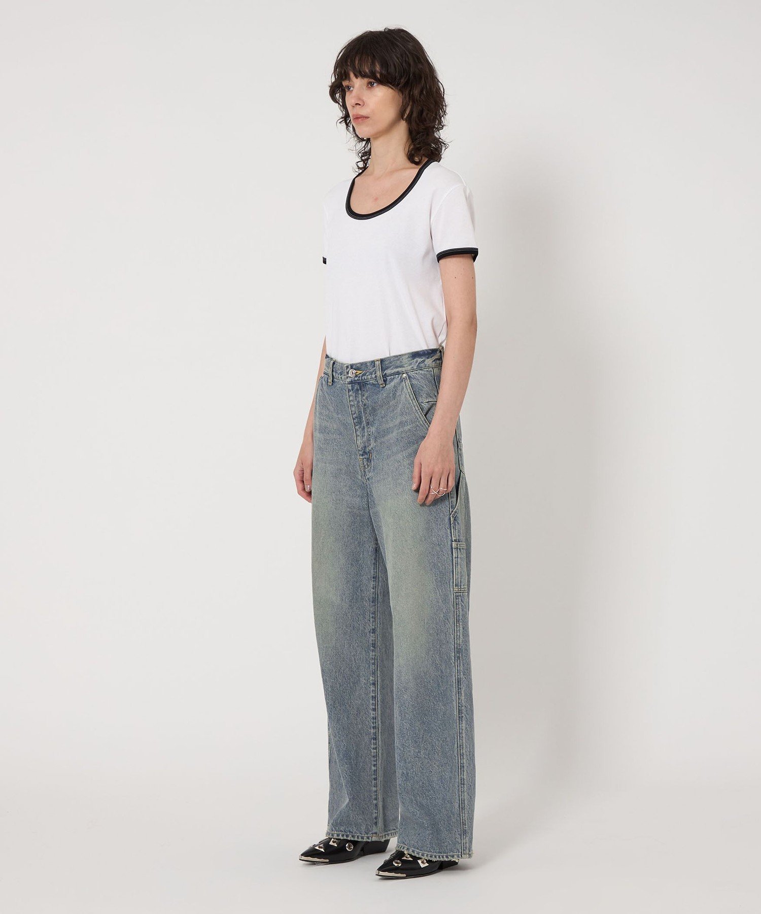 【SALE／50%OFF】ASTRAET ＜ASTRAET＞ルーファ ペインター デニムパンツ UNISEX ユナイテッドアローズ パンツ ジーンズ・デニムパンツ ブルー【送料無料】