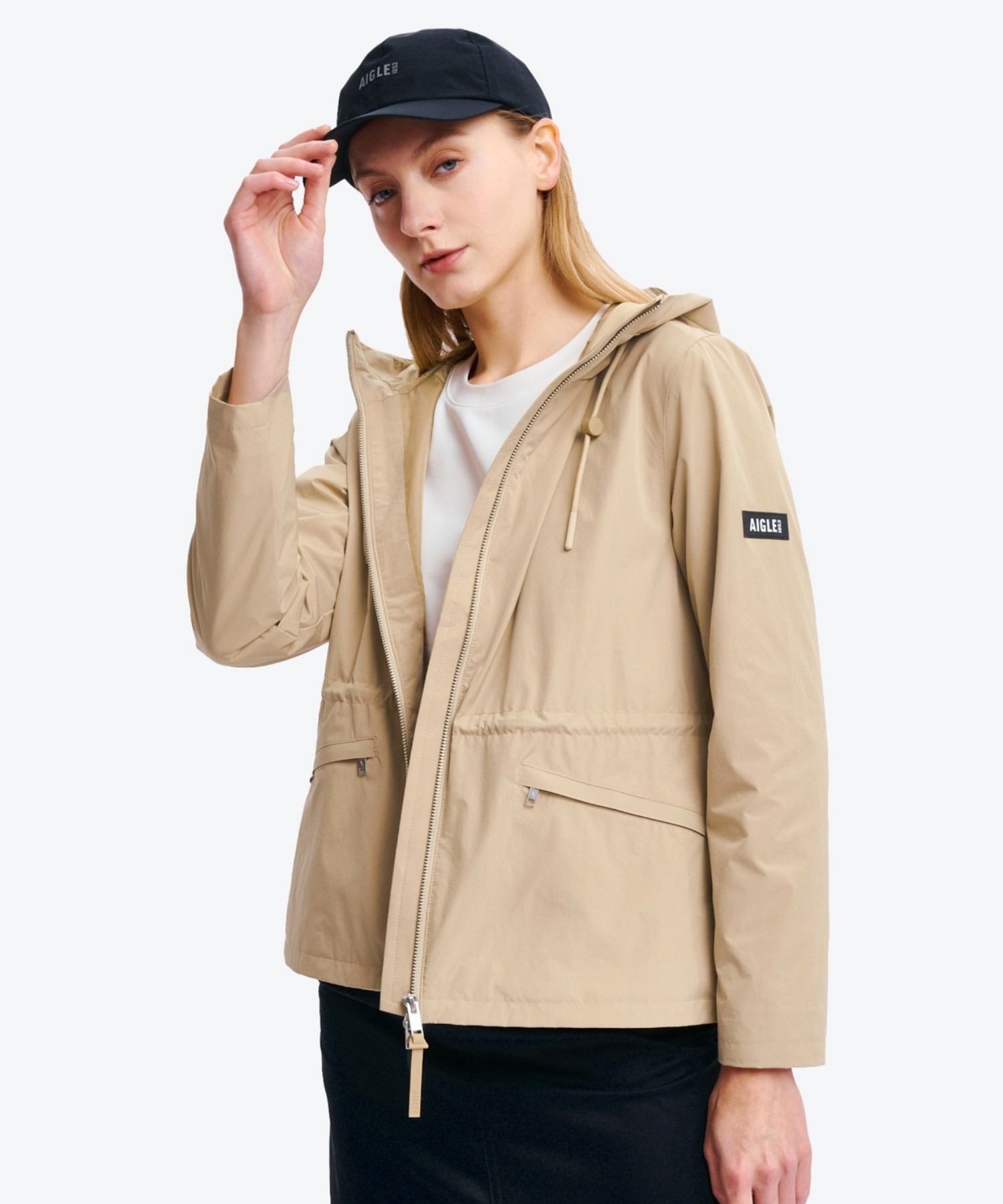 【SALE／30%OFF】AIGLE 撥水 ショートジャケット エーグル ジャケット・アウター マウンテンパーカー ブラック グレー ベージュ【送料無料】
