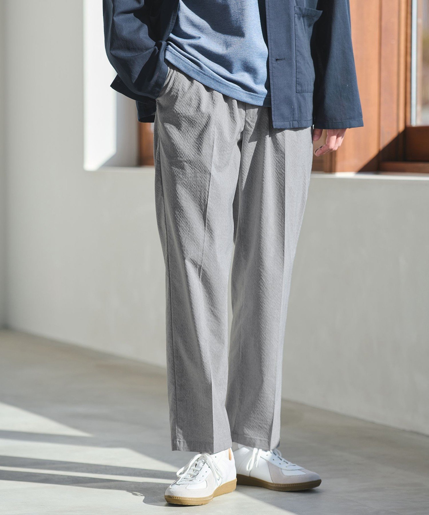 UNITED ARROWS green label relaxing ストレッチ サッカー イージー パンツ W3 -ス...