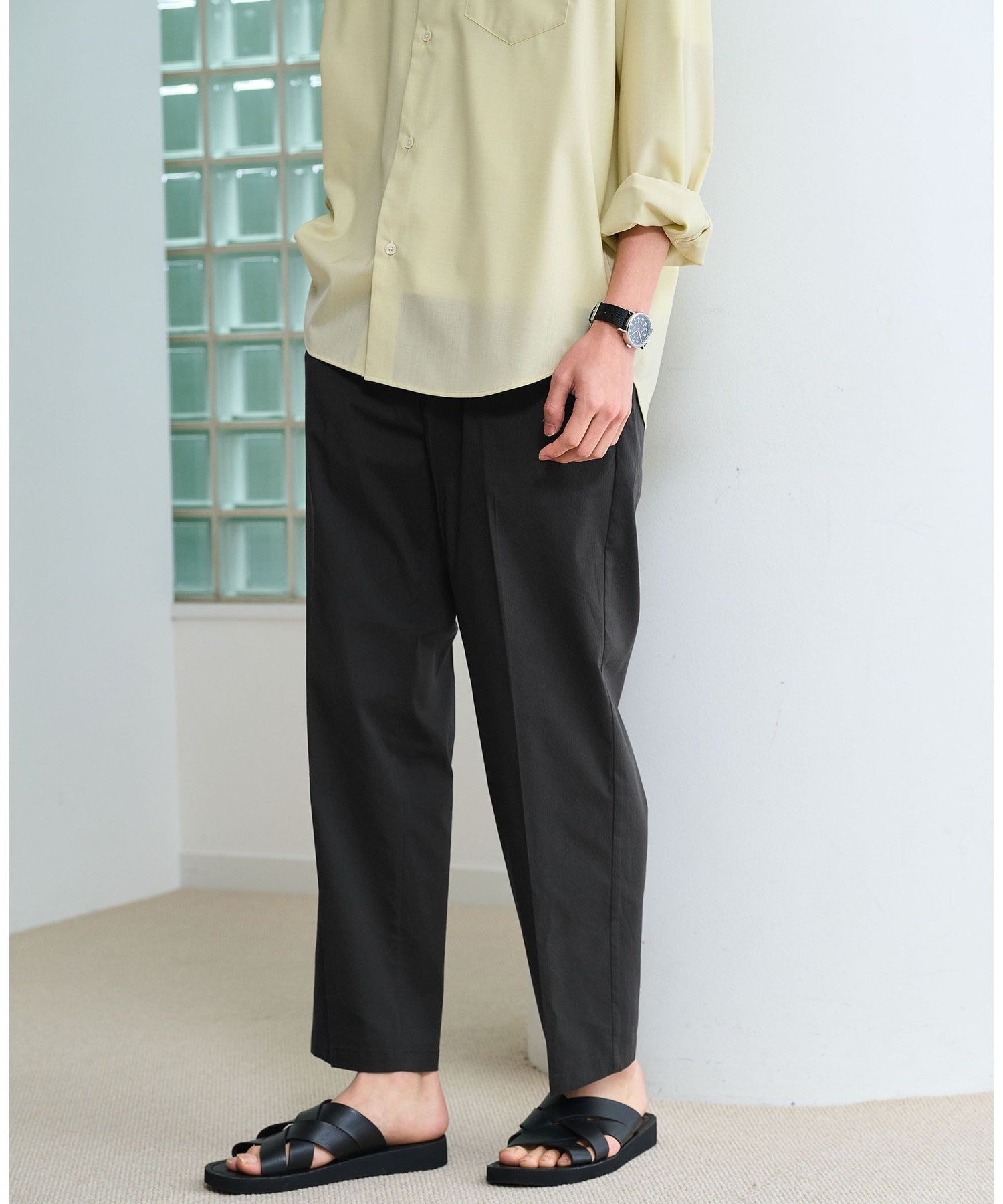 UNITED ARROWS green label relaxing ストレッチ サッカー イージー パンツ W3 -ス...