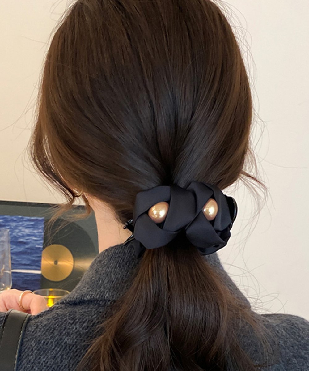 【SALE／33%OFF】miniministore フラワーヘアバンスクリップ 簡単まとめ髪 ミニミニストア ヘアアクセサリー バレッタ・ヘアクリップ・ヘアピン ブラウン ブラック