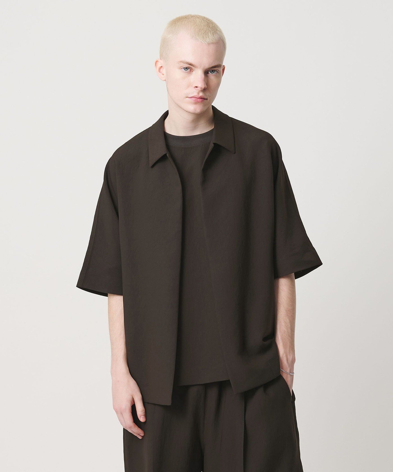 【SALE／40%OFF】UNITED ARROWS & SONS ＜D.O UNITED ARROWS BY DAISUKE OBANA＞I COL D/SSL SHIRT 26SS/ショートスリーブシャツ ユナイテッドアローズ トップス シャツ・ブラウス ブラウン【送料無料】
