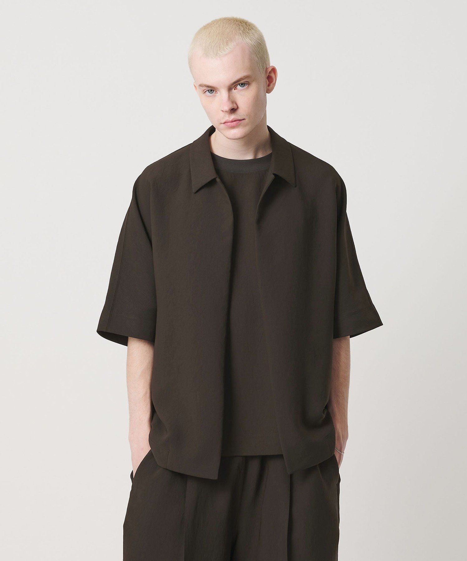 & SONS ＜D.O UNITED ARROWS BY DAISUKE OBANA＞I COL D/SSL SHIRT 26SS/ショートスリーブシャツ ユナイテッドアローズ トップス シャツ・ブラウス ブラウン