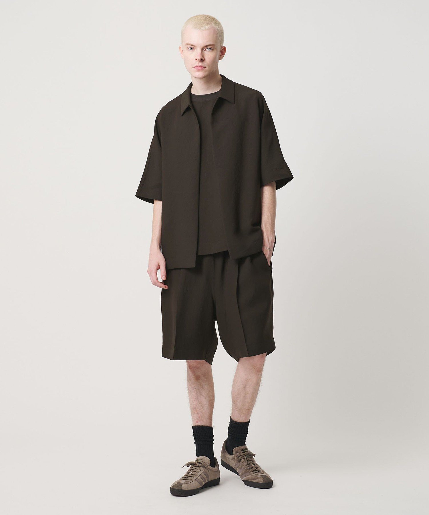& SONS ＜D.O UNITED ARROWS BY DAISUKE OBANA＞I COL D/SSL SHIRT 26SS/ショートスリーブシャツ ユナイテッドアローズ トップス シャツ・ブラウス ブラウン